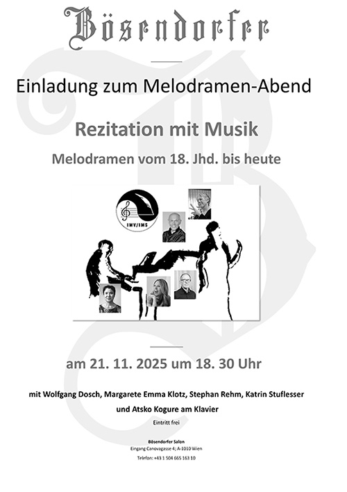 Melodramenkonzert Boesendorfer Salon